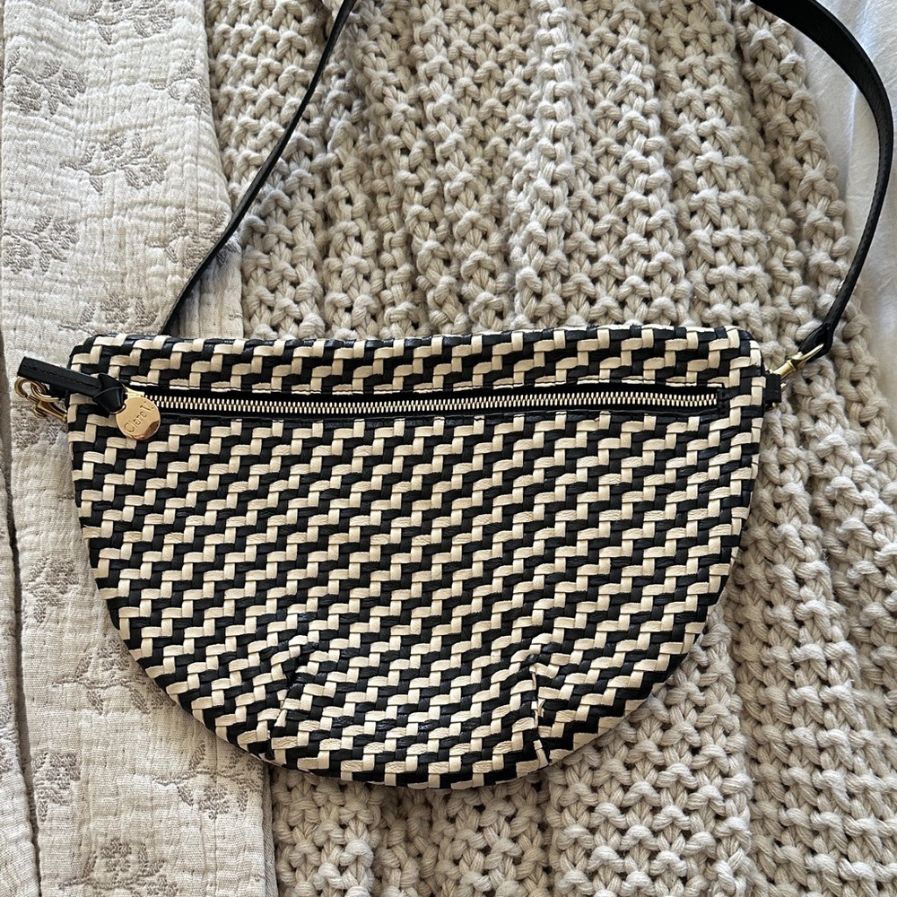 Like new Clare V. Grande Fanny Woven Crossbody Bag